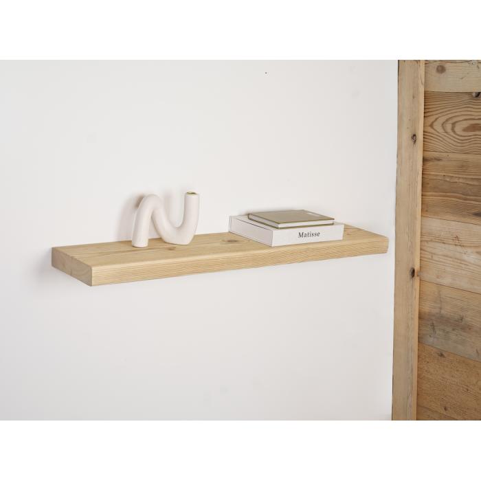 Set 2 ks rovných polic z masivního dřeva