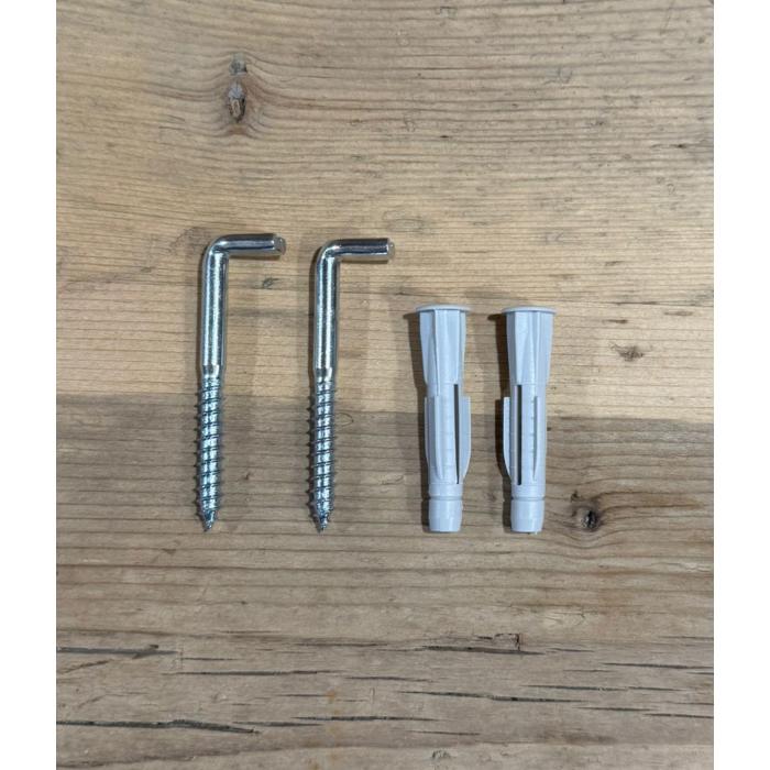 Set 2 ks čtvercových polic z masivního dřeva